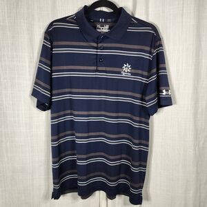 Under Armour Men's Navy Striped Polo Shirt